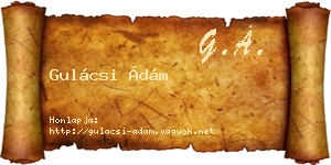 Gulácsi Ádám névjegykártya